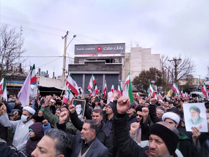 شکوه حضور مردم خمین در راهپیمایی روز قدس