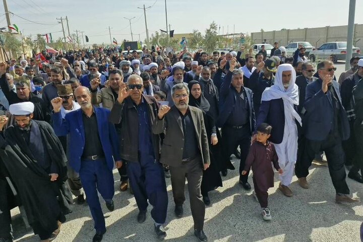 راهپیمایی روز قدس در بخش قرقری