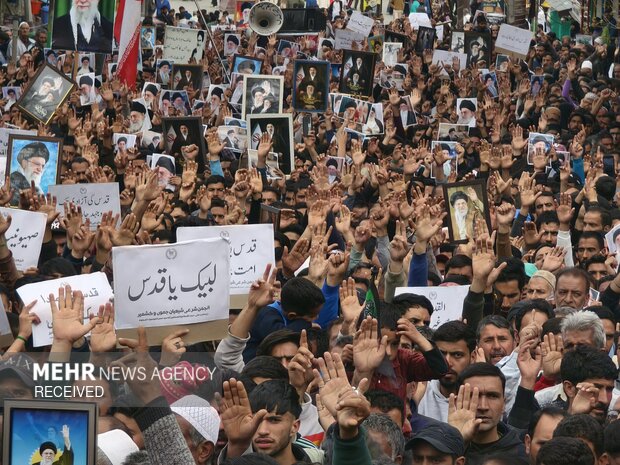 راهپیمایی روز قدس در کشمیر 