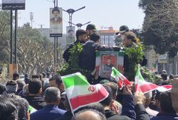 پیکر شهید مجتبی برجعلی مدافع امنیت در شهر گلستان تشییع شد