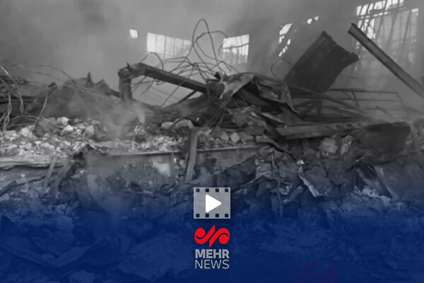 حمله دشمن صهیونی_آمریکایی به یک کارگاه تولید پلاستیک در شرق تهران