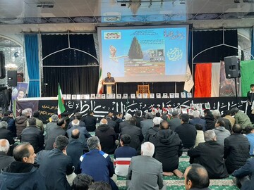مراسم وداع با پیکر شهید «غلامرضا محمدزاده» در کاشمر