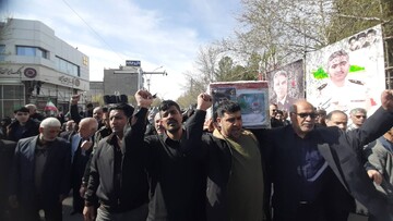 تشییع پیکر مطهر سردار شهید غلامرضا محمد زاده در کاشمر