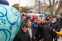 تشییع پیکر شهید کاپیتان «محمدعزیزی» در قزوین