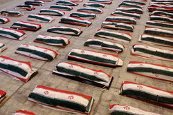 ورود پیکر شهدای ناو دنا به معراج شهدا بهشت زهرا (س)