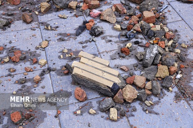 آثار تجاوز آمریکایی - صهیونی به بناهای تاریخی سنندج