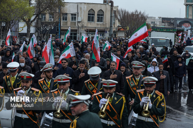 تشییع پیکر شهدای تجاوز آمریکایی - صهیونی در اراک