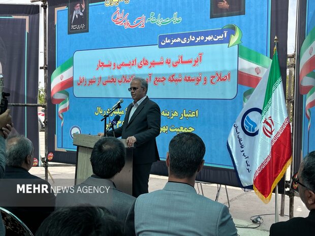 افتتاح طرح های آبرسانی به شهرهای بنجار و ادیمی