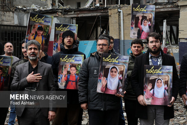 تجمع فرهنگیان و دانش آموزان در محکومیت جنایات آمریکایی صهیونیستی