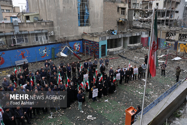 تجمع فرهنگیان و دانش آموزان در محکومیت جنایات آمریکایی صهیونیستی