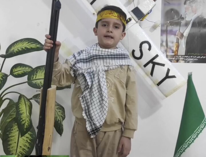 مشارکت کودک بیجاری در پویش «رجز بخوان دلبندم»