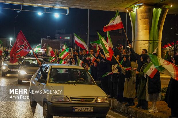 رژه خودرویی مردم شیراز