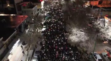 این جمعیت انتها ندارد؛ راهپیمایی مردم شهرکرد در چهارشنبه سوری