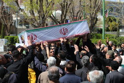 تشییع پیکر شهید مهران نجفی در شهریار