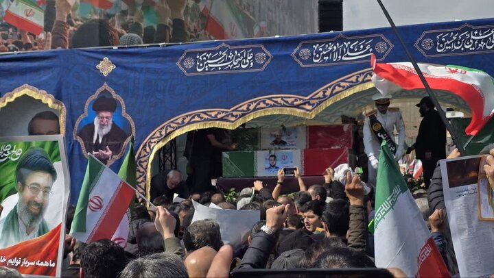 Funeral held for Larijani, Basij chief, Dena sailors 