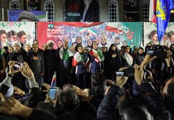 استقبال باشکوه مردم تبریز و تیم فوتبال زنان تراکتور از تیم ملی  بانوان