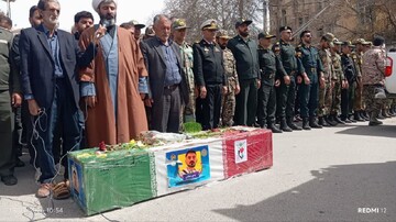 سمیرم در سوگ دریادل؛ وداع باشکوه با شهید «رسول اعظمی قره شاملو»