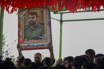 پیکر پاسدار شهید «مهدی چنگایی» در خرم‌آباد تشییع شد