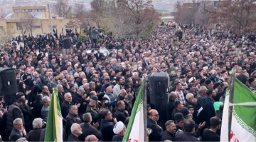 تشییع باشکوه سردار شهید غلامرضا سلیمانی و سردار بهمن بهرامی در زادگاهش