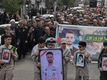 پیکر مطهر شهید «رضا نوروزپور» در دیوشل لنگرود آرام گرفت‌