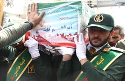 تشییع پیکر شهید «ابراهیم کاشی کشف جوادی» در ورامین