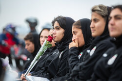 استقبال از تیم ملی فوتبال بانوان در قزوین