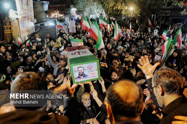 وداع با شهید لاریجانی در قم