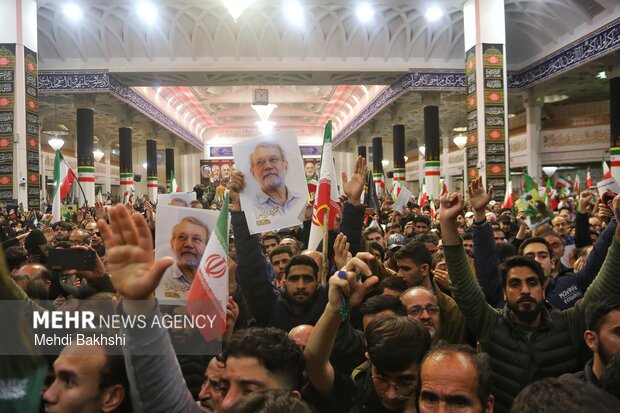 وداع با شهید لاریجانی در قم