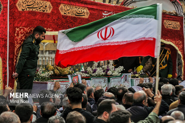 
Funeral for Ramadan war martyrs in Tabriz