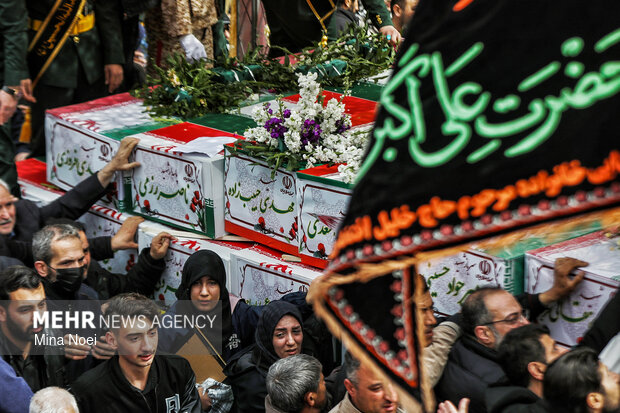 
Funeral for Ramadan war martyrs in Tabriz