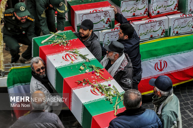 
Funeral for Ramadan war martyrs in Tabriz