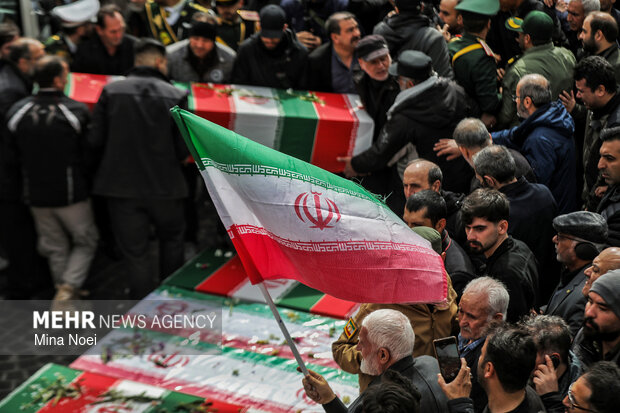 
Funeral for Ramadan war martyrs in Tabriz