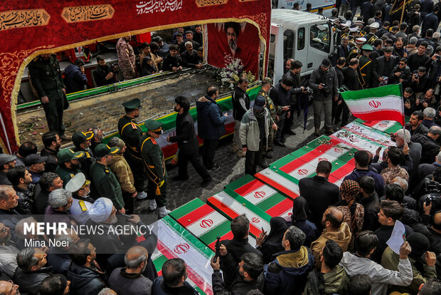 
Funeral for Ramadan war martyrs in Tabriz