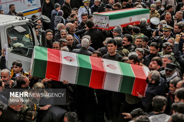 
Funeral for Ramadan war martyrs in Tabriz