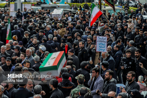 
Funeral for Ramadan war martyrs in Tabriz