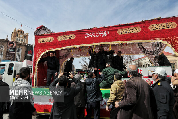 
Funeral for Ramadan war martyrs in Tabriz