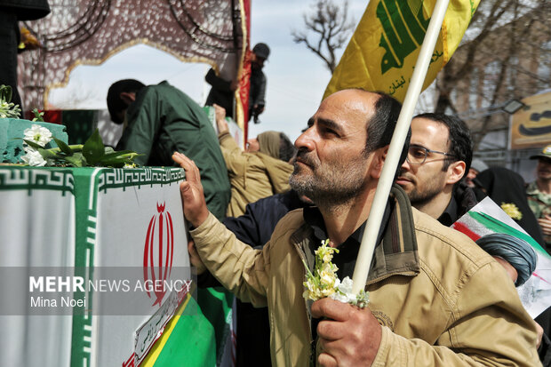 
Funeral for Ramadan war martyrs in Tabriz