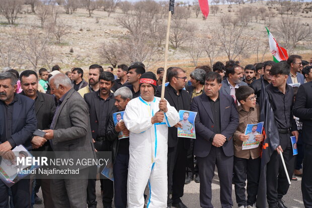 تشییع پیکر مطهر ۲ شهید جنگ رمضان در یاسوج