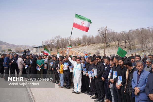 تشییع پیکر مطهر ۲ شهید جنگ رمضان در یاسوج