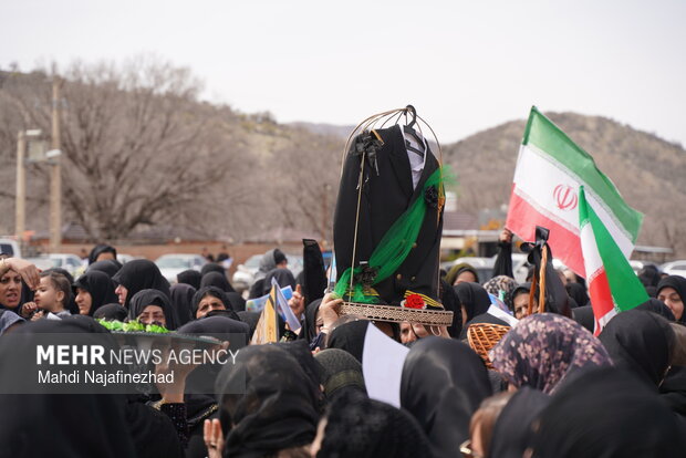 تشییع پیکر مطهر ۲ شهید جنگ رمضان در یاسوج