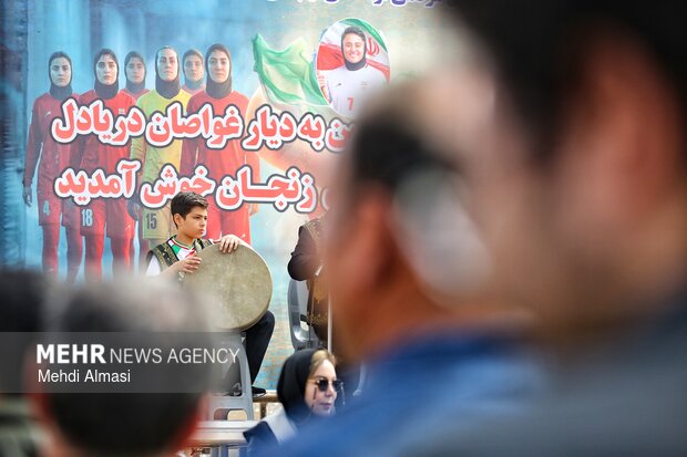 مراسم استقبال از تیم ملی فوتبال بانوان در زنجان