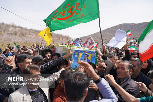 تشییع پیکر مطهر ۲ شهید جنگ رمضان در یاسوج