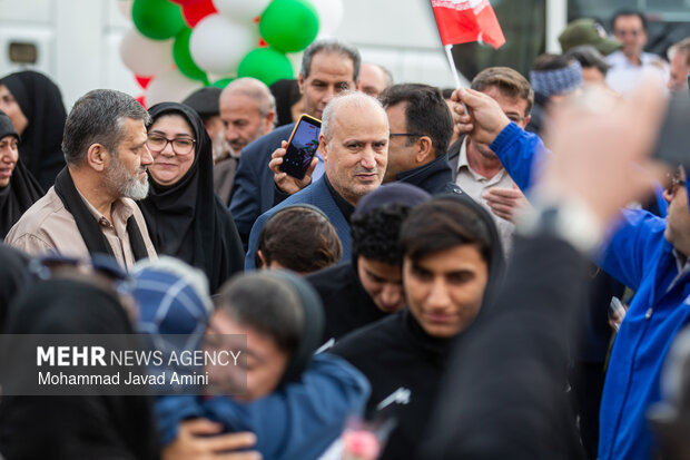 استقبال از تیم ملی فوتبال بانوان در قزوین