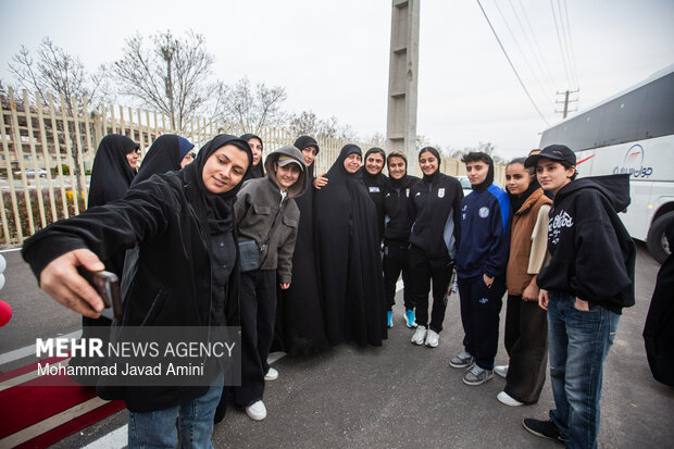استقبال از تیم ملی فوتبال بانوان در قزوین