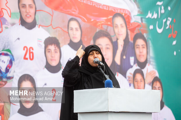 استقبال از تیم ملی فوتبال بانوان در قزوین