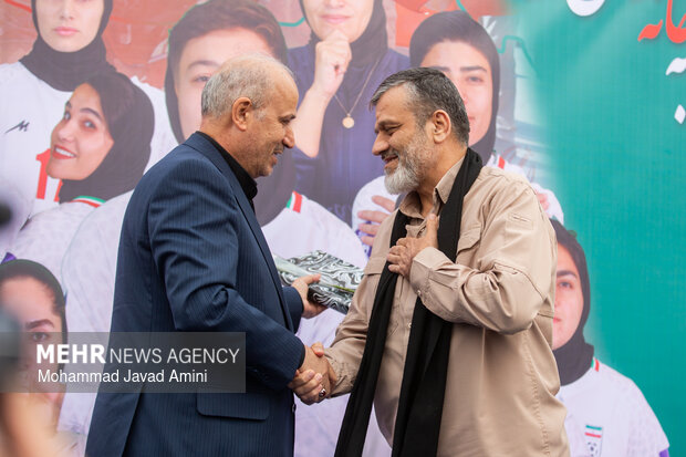 استقبال از تیم ملی فوتبال بانوان در قزوین