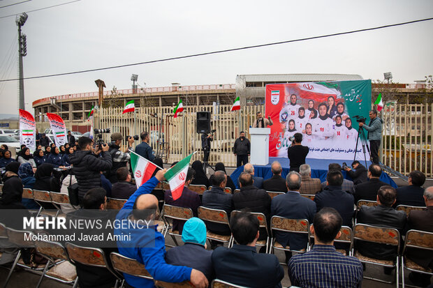 استقبال از تیم ملی فوتبال بانوان در قزوین