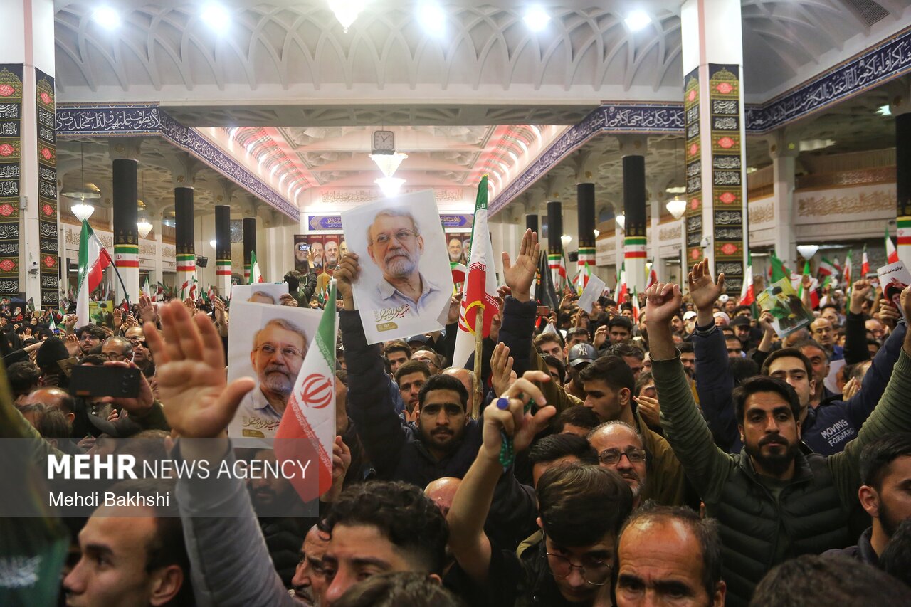 مراسم ملی اربعین شهادت دکتر لاریجانی در قم آغاز شد