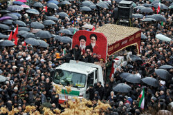 تشییع و تدفین ۱۳ بسیجی شهید محله قراملک تبریز