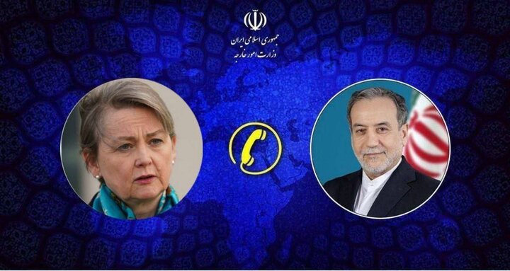 وزير الخارجية ينتقد النهج السلبي والانحيازي لبريطانيا ازاء الحرب ضد ايران